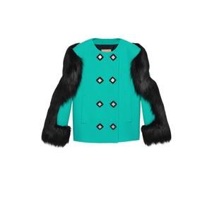 Gucci - Faux Fur-trimmed Wool Jacket - IT 42